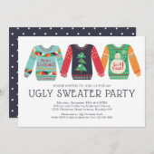Tacky Ugly Sweater Christmas Retro Vakantie Feest Kaart (Voorkant / Achterkant)
