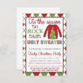 Tacky Ugly Sweater Holiday Party Kaart (Voorkant / Achterkant)