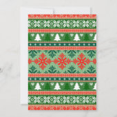 Tacky Ugly Sweater Kerstparty Kaart (Achterkant)