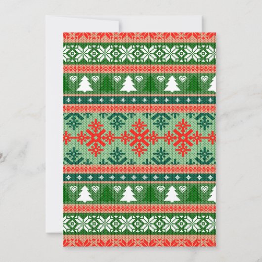 Tacky Ugly Sweater Kerstparty Kaart (Achterkant)