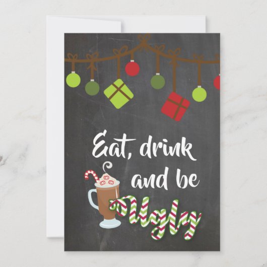 Tacky Ugly Sweater Kerstparty Uitnodiging (Voorkant)