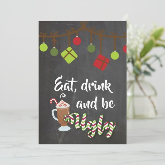 Tacky Ugly Sweater Kerstparty Uitnodiging (Staand voorkant)