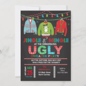 Tacky Ugly Sweater Kerstparty Uitnodiging (Voorkant)