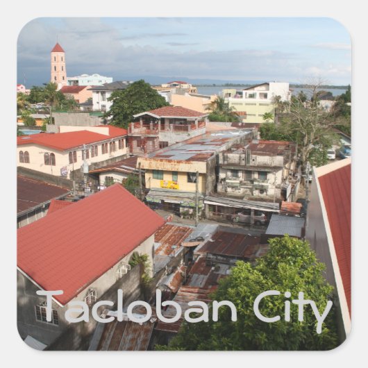 Tacloban Stad Vierkante Sticker (Voorkant)
