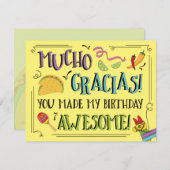 Taco 2 dagen Fiesta Birthday Party - Hartelijk dan (Voorkant / Achterkant)