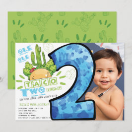Taco 2e Verjaardag Fiesta Foto Kaart