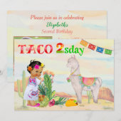 Taco 2sday Birthday Party Invitation Kaart (Voorkant / Achterkant)