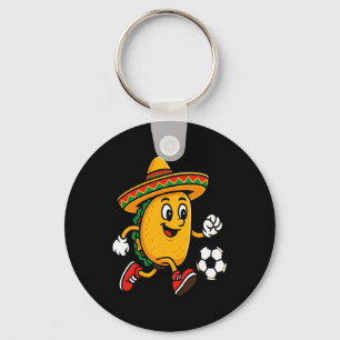 Taco aan het voetballen Mexicaanse Cinco de Mayo S Sleutelhanger