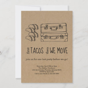 Taco Away Party Invitation Kaart