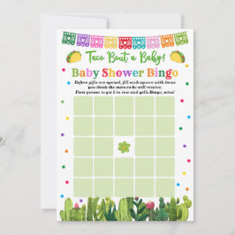Taco Baby Shower Bingo Spel Advieskaart