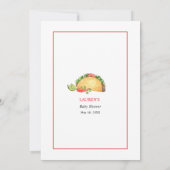 Taco Baby Shower Bingo spel Kaart (Achterkant)