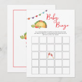 Taco Baby Shower Bingo spel Kaart (Voorkant / Achterkant)