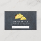 Taco Baby shower Chalkboard Luier Raffle Ticket Informatiekaartje (Voorkant)