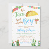 Taco Baby shower Invitation Boy Fiesta Mexican Kaart (Voorkant)