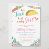 Taco Baby shower Invitation Girl Fiesta Mexicaans Kaart (Voorkant)