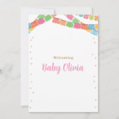 Taco Baby shower Invitation Girl Fiesta Mexicaans Kaart (Achterkant)