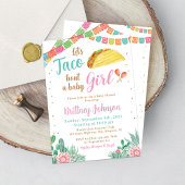 Taco Baby shower Invitation Girl Fiesta Mexicaans Kaart