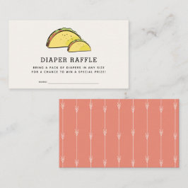 Taco Baby shower Roze Luier Raffle Ticket Informatiekaartje