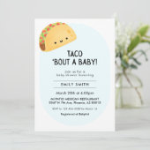 Taco Baby shower uitnodigen Kaart (Staand voorkant)