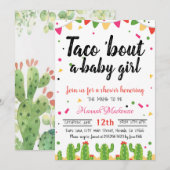 Taco baby shower uitnodiging taco over een baby me (Voorkant / Achterkant)