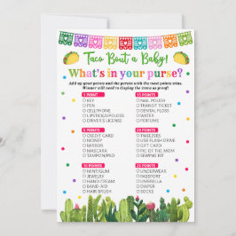 Taco Baby shower Wat zit er in je portemonnee Advieskaart