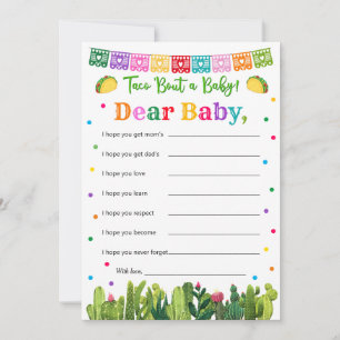 Taco Baby shower Wensen voor Baby, Taco Bout Advieskaart
