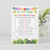 Taco Baby shower zou ze liever spel, Taco Bout Advieskaart (Staand voorkant)