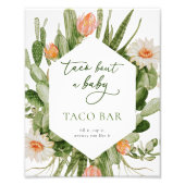 Taco Bar Baby shower Teken Foto Afdruk (Voorkant)