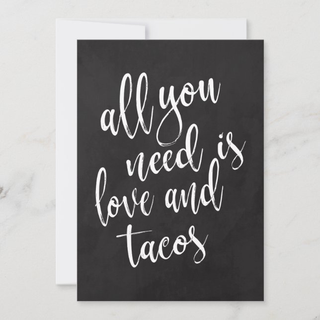 Taco bar betaalbaar krijtbord trouwbord (Voorkant)