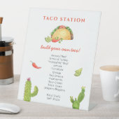 Taco bar Food station Sign Reclamebord Met Voetstuk (Insitu)