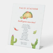 Taco bar Food station Sign Reclamebord Met Voetstuk (Voorkant)
