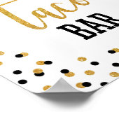 Taco Bar Graduparty Sign Black Gold Confetti Poster (Hoek)