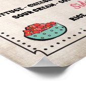 Taco Bar Menu Feestbord Bord Poster (Hoek)