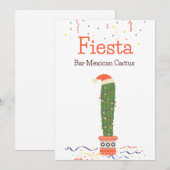 Taco Bar Mexicaans Eten Cactus Fiesta Tafelbord Feestdagenkaart (Voorkant / Achterkant)