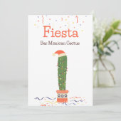 Taco Bar Mexicaans Eten Cactus Fiesta Tafelbord Feestdagenkaart (Staand voorkant)