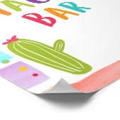 Taco Bar Mexicaans eten Cactus Fiesta Tafelbord Poster (Hoek)