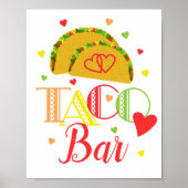 Taco Bar Mexicaans Feest Verlovingsfeestje Party Poster (Voorkant)