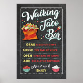 Taco Bar-Poster lopen Poster (Voorkant)