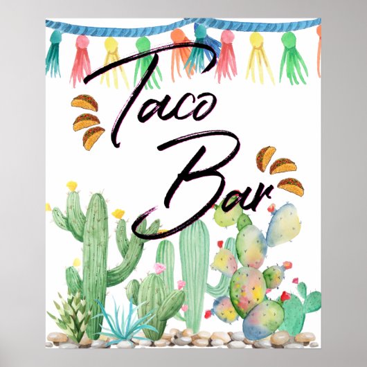 Taco Bar Poster | Taco Feest (Voorkant)