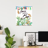 Taco Bar-Poster | Taco-partij Poster (Thuiskantoor)