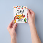 taco bar Pot luck Party fondsenwerving Flyer (Hand)