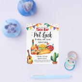 taco bar Pot luck Party fondsenwerving Flyer (Enkel)