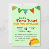 Taco Bar Vrijwilliger Waardering Lunch Uitnodiging (Voorkant)