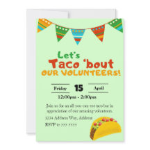 Taco Bar Vrijwilliger Waardering Lunch Uitnodiging