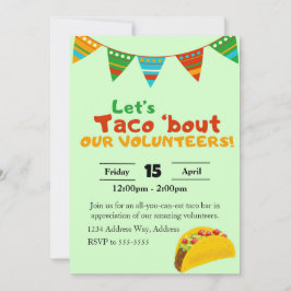 Taco Bar Vrijwilliger Waardering Lunch Uitnodiging