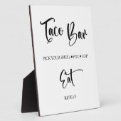 Taco bar Weddenschap Tabletop Plaque Fotoplaat (Zijkant)