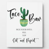 Taco bar Weddenschap Tabletop Plaque Fotoplaat (Voorkant)