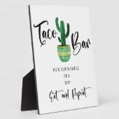 Taco bar Weddenschap Tabletop Plaque Fotoplaat (Zijkant)