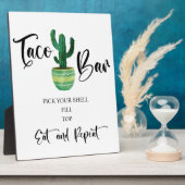 Taco bar Weddenschap Tabletop Plaque Fotoplaat (Zijkant)