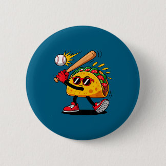Taco baseball mexican cinco de mayo men kids  ronde button 5,7 cm